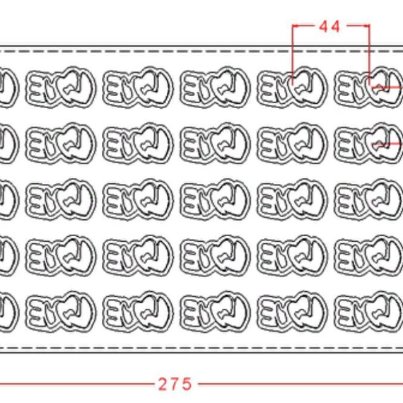 711 | Форма для шоколадных изделий (275*175 мм)