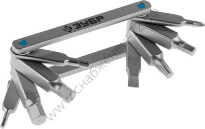 ЗУБР 8-в-1, Набор складных имбусовых ключей (27423-H8)