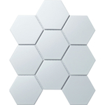Кер. мозаика Hexagon big White Matt (FQ31000/SBH1005) 256х295х6