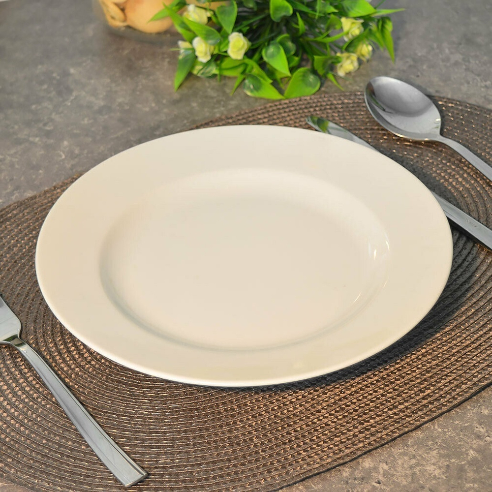 Тарелка 240мм мелкая форма Идиллия Без деколи