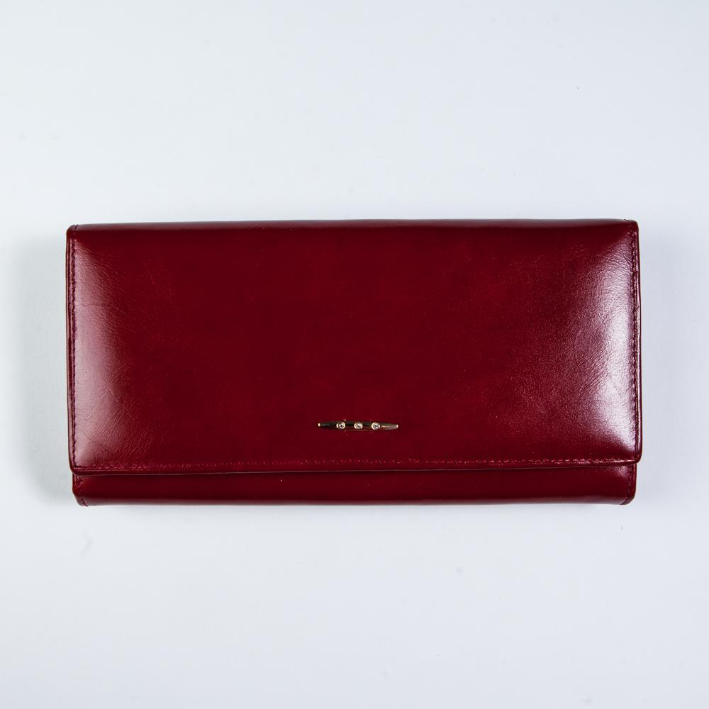 Большой женский кожаный красный кошелёк портмоне клатч из натуральной кожи 18х9 см DoubleCity DC219-01B в коробке