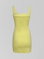 Платье 2019 по фигуре в рубчик на лямочках с чашками