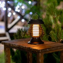 USL-F-300-PМ310 BUG ZAPPER Садовый светильник на солнечной батарее. 13 светодиодов. Эффект пламени и антимоскитный режим . 1xАА Ni-Mh аккумулятор в-к. IP44. TM Uniel.