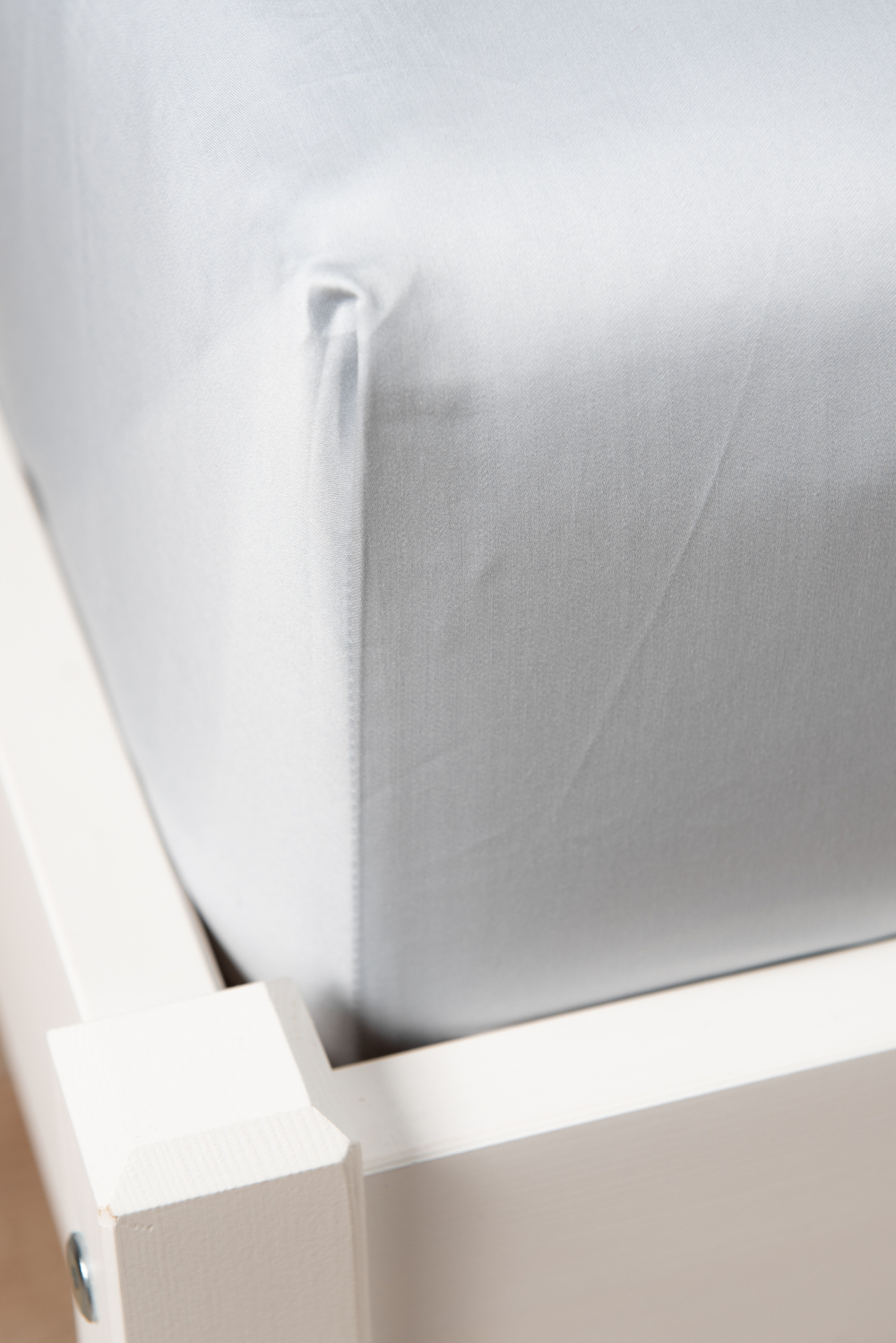 UTOPIA Простыня натяжная, сатин светло-серый