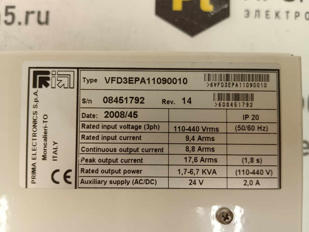 Prima Electronics VFD3EPA11090010 новое
