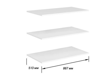 Стокгольм Комплект полок к шкафу 2-х ств. (540)