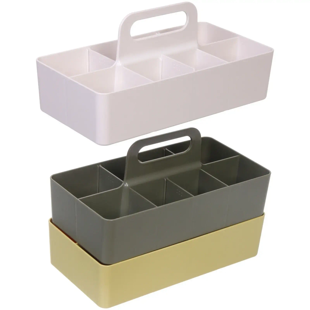 Органайзер функциональный для хранения с ручкой «ИДЕАДОМА», восемь отделений, цвет медовый, 33*17*8см