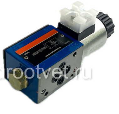 Z4WE6E63-3X/EG24N9K4 - Гидрораспределитель золотниковый Ду 6 модульного монтажа с электроуправлением, схема E63, электроуправление G24, возврат - пружинный