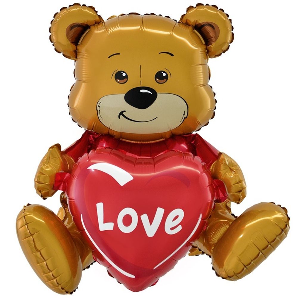 Ходячий Шар LOVE Мишка с сердцем