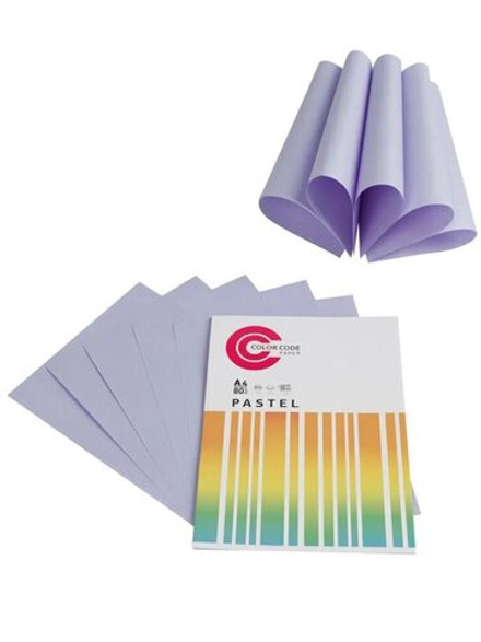 Бумага А4 цветная 50л Color Code ПАСТЕЛЬ, фиолетовая