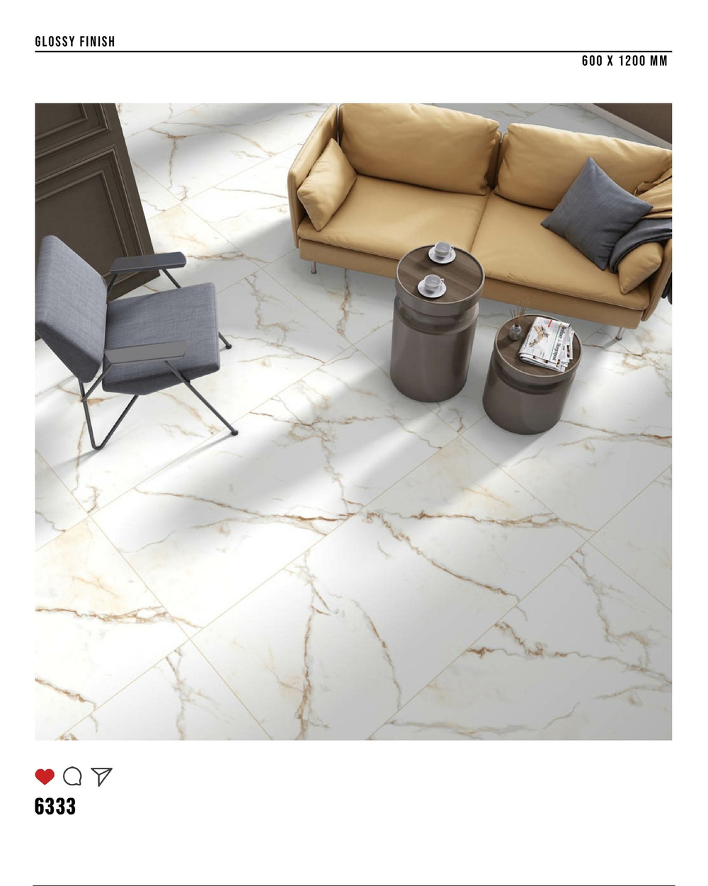 Керамогранит glossy №4 , 60х120, 6333