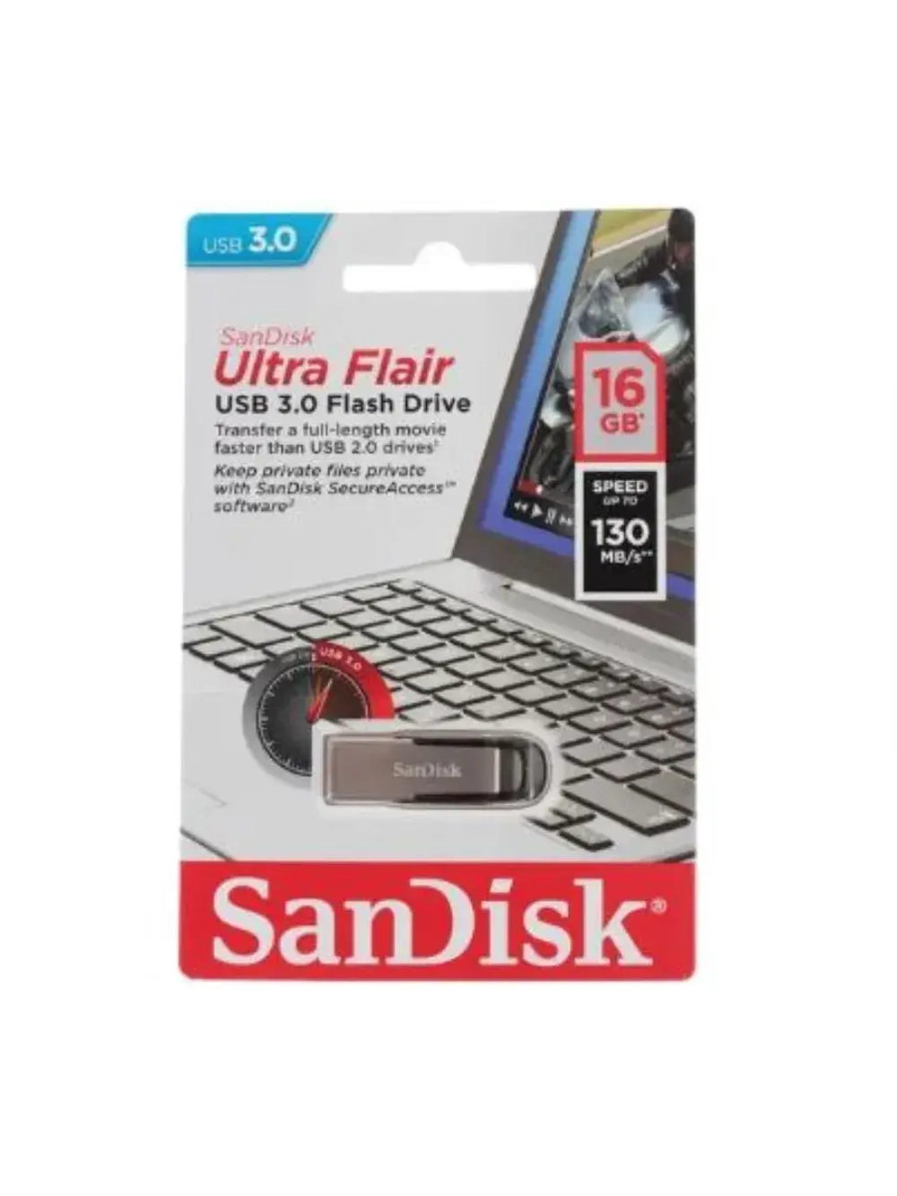 Память USB Flash 16 ГБ Ultra Flair SDCZ73-016G-G46 SILVER