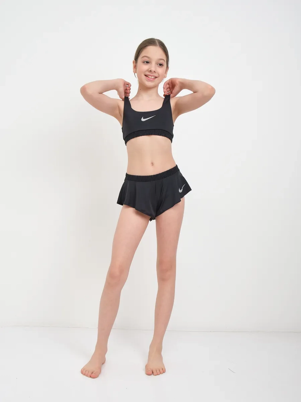 купальник раздельный 3 в 1 спортивный с шортами и топ