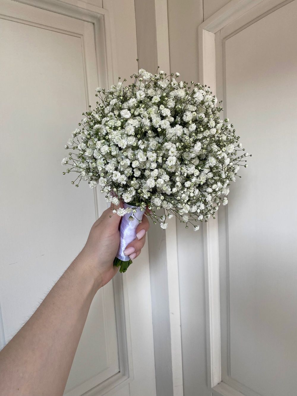 Свадебный букет из гипсофилы