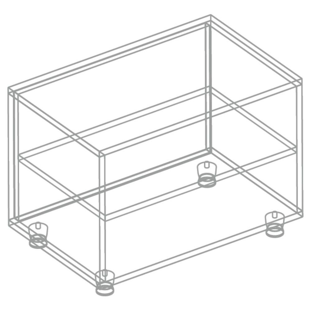 Тумба для обуви с полкой с дном МС "Сандра"(Белый лофт)