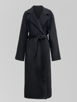 Пальто Podium 2023 на запах с поясом и косыми карманами
