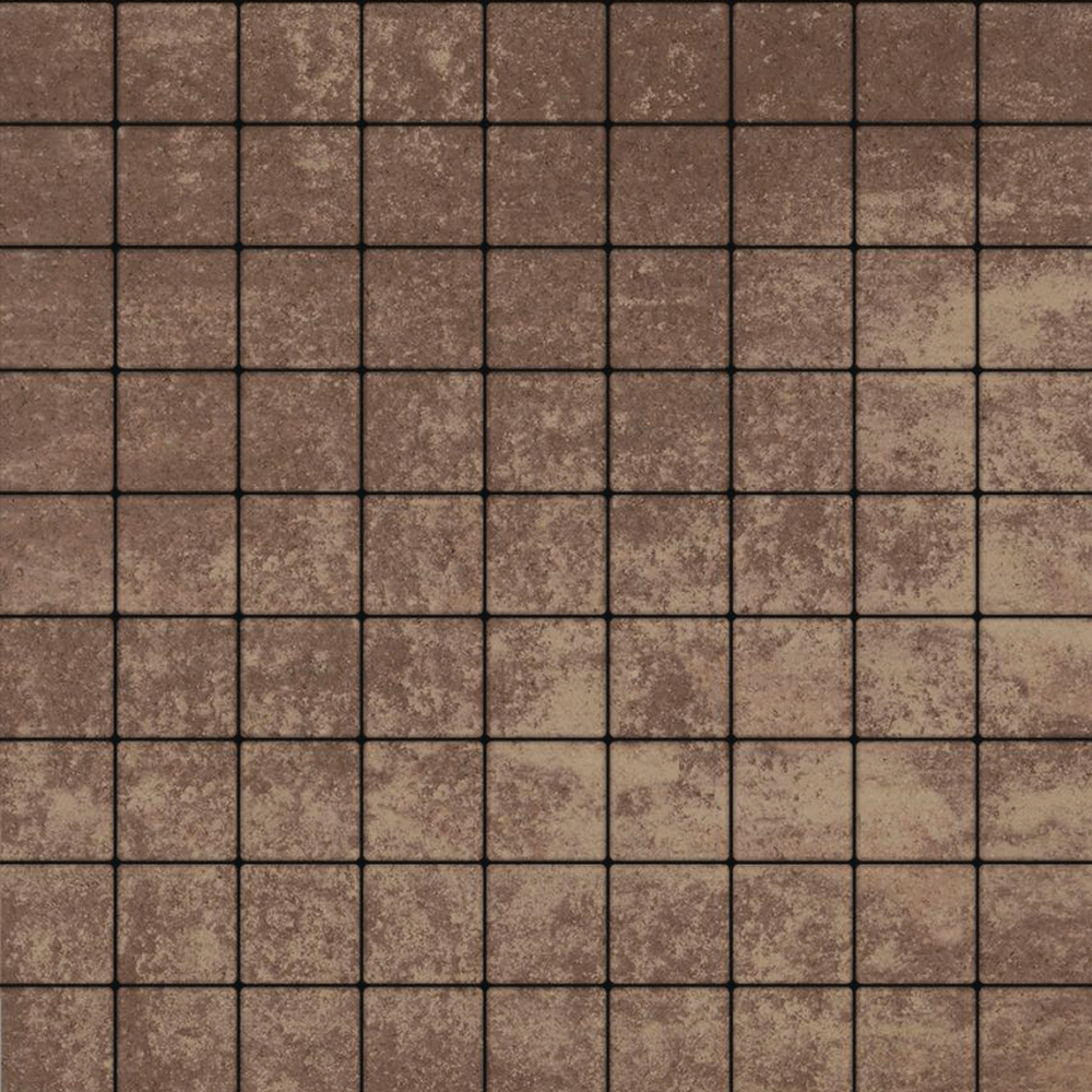 Тротуарная плитка КВАДРАТ 100х100 мм - Листопад гладкий Хаски