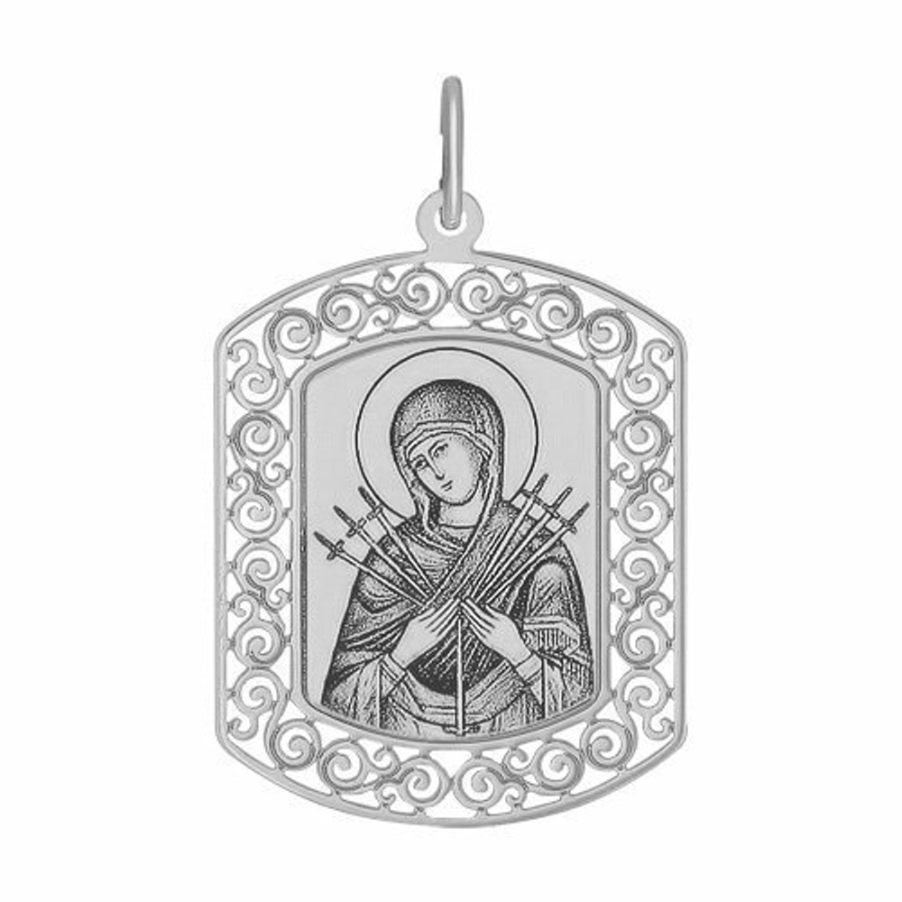 Иконка из серебра с лазерной обработкой
