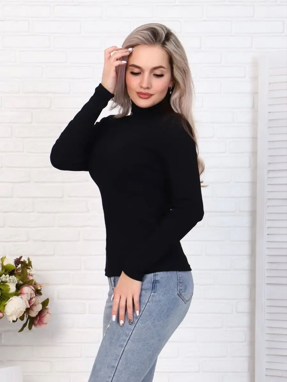 Водолазка в рубчик