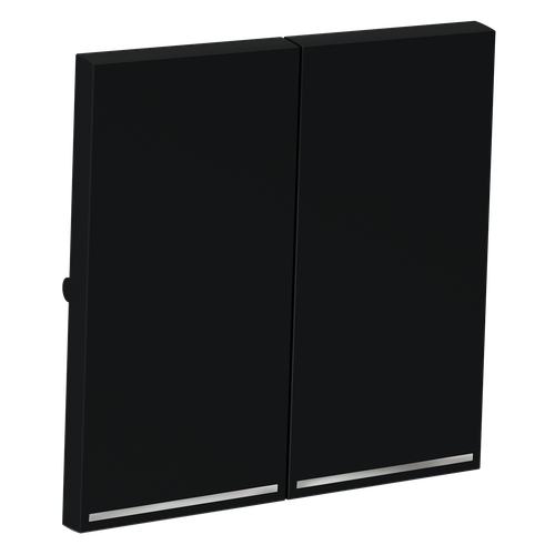 Клавиши для выключателя/переключателя двухклавишного с подсветкой, S70 (графит)