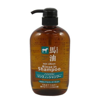 Шампунь-кондиционер с лошадиным маслом для поврежденных и ломких волос 600 мл Kumano CosmeStation