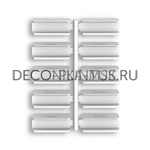 Соединитель плинтуса Дюра прямой- 001 Белый (в наборе 10шт на 5 прямых соединений)
