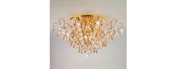 Люстра хрустальная 10081/12 золото/прозрачный хрусталь Strotskis Crystal Eurosvet