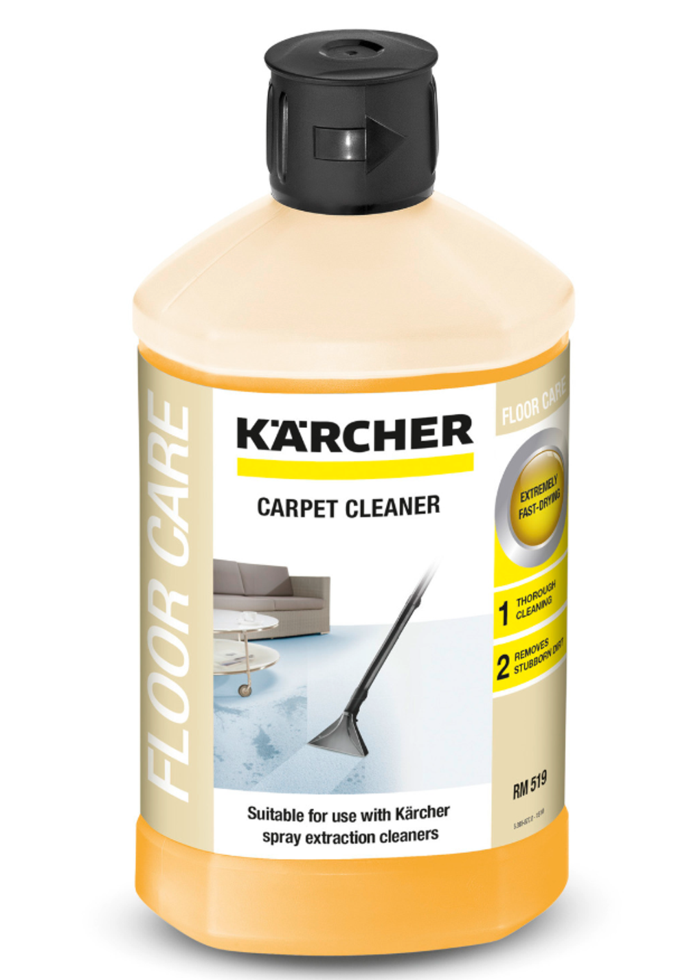 Средство для чистки ковров и мягкой мебели Karcher RM 519, для моющих пылесосов, 1 л