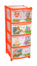 Комод Альтернатива 44 котёнка 4секции М7643