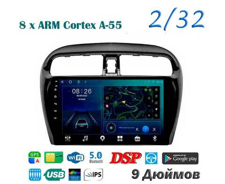 Topway TS18 2+32GB 8 ядер для Mitsubishi Mirage 2012-2018