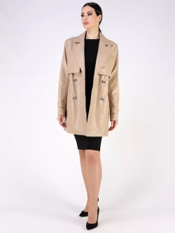 Кожаная куртка осень Турция тренч короткий