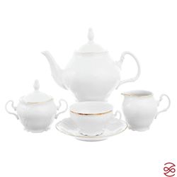 Чайный сервиз на 6 персон Bernadotte Белый узор 17 предметов