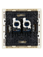 FORTE&PIANO Розетка компьютерная двойная RJ45 кат.6 FP434 ваниль IEK