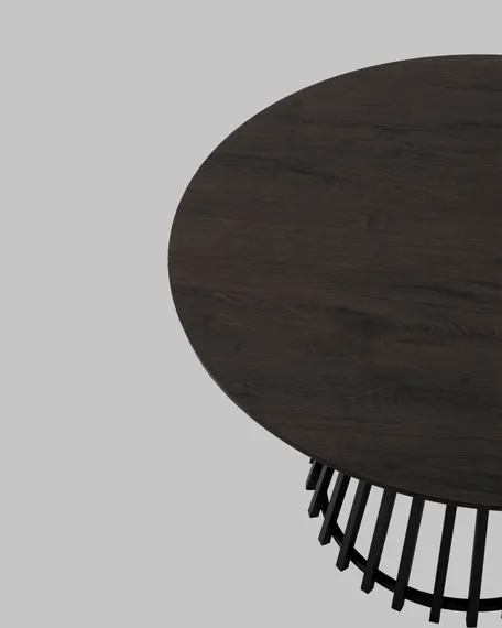 Стол Dap Ø120 см, темное дерево