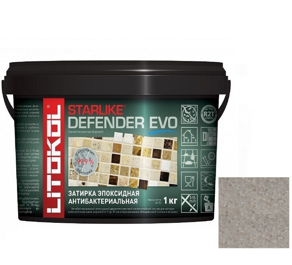 Затирка эпоксидная для швов Litokol Starlike Defender Evo S.215 Tortora 1 кг