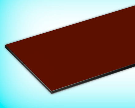 Композитные панели RAL 8011 орехово-коричневый 4 мм/0,4 мм FR 1220х4000 мм