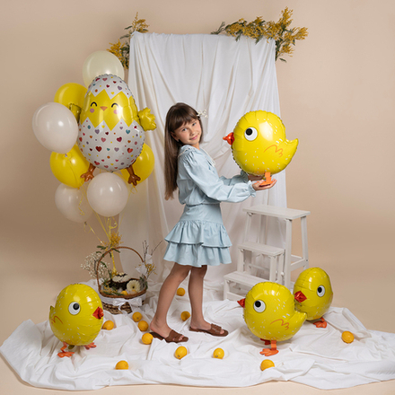 Фольгированный шар-фигура «Счастливый цыпленок», 81 см
