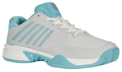 Женские теннисные кроссовки K-Swiss Hypercourt Express 2 - brilliant white/angel blue/sheer lilac - Gray