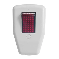 Вилка угловая с заземлением, с выключателем / вилка с кнопкой (16А, 250В), белая