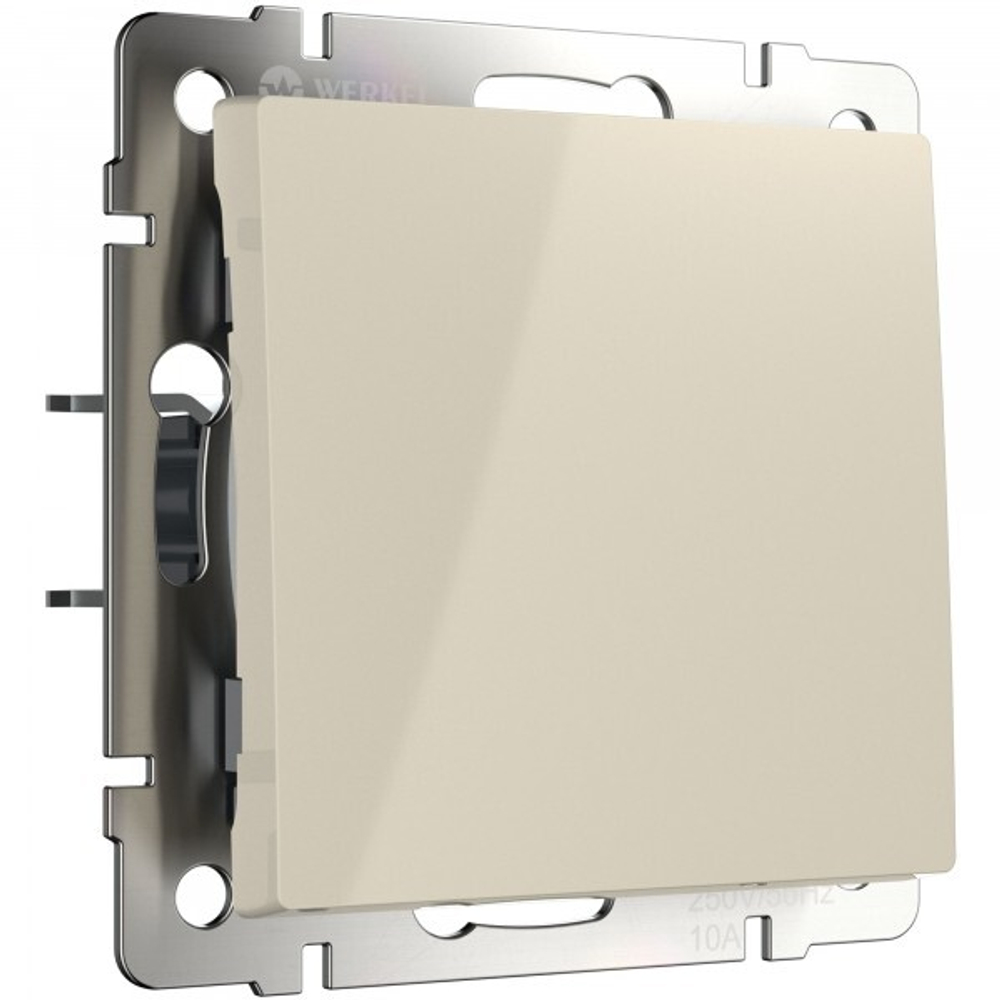 Выключатель одноклавишный проходной (слоновая кость)