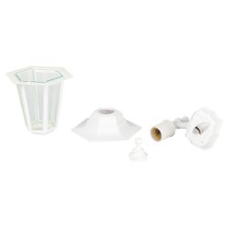 Садово-парковый светильник ЭРА НБУ 06-60-001 белый 6 гранный настенный IP44 Е27 max60Вт | Садово-парковые светильники