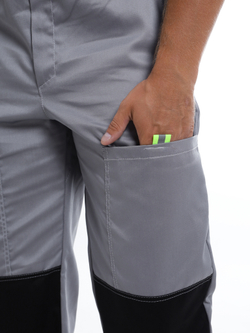 Костюм Nerss «Практик», куртка + полукомбинезон. Серый с черным