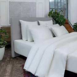 Простыня на резинке 200x200x45 Mollen жемчужно-белая