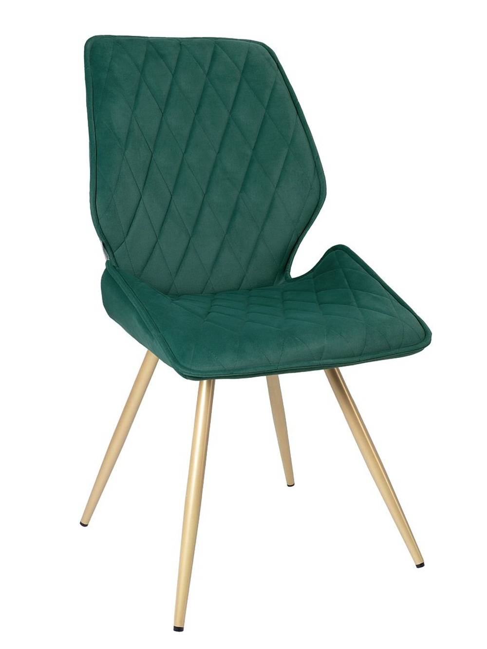Стул LA ALTA OSTIN 180 велюр изумруд, каркас круглый шампань