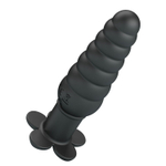 Черный анальный вибростимулятор Imron - 11 см.