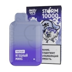 Одноразова ЭС ANGRY VAPE STORM 10000 с ароматом Ягодного микса, кислый, 20мг/см3, 10 мл. (М)