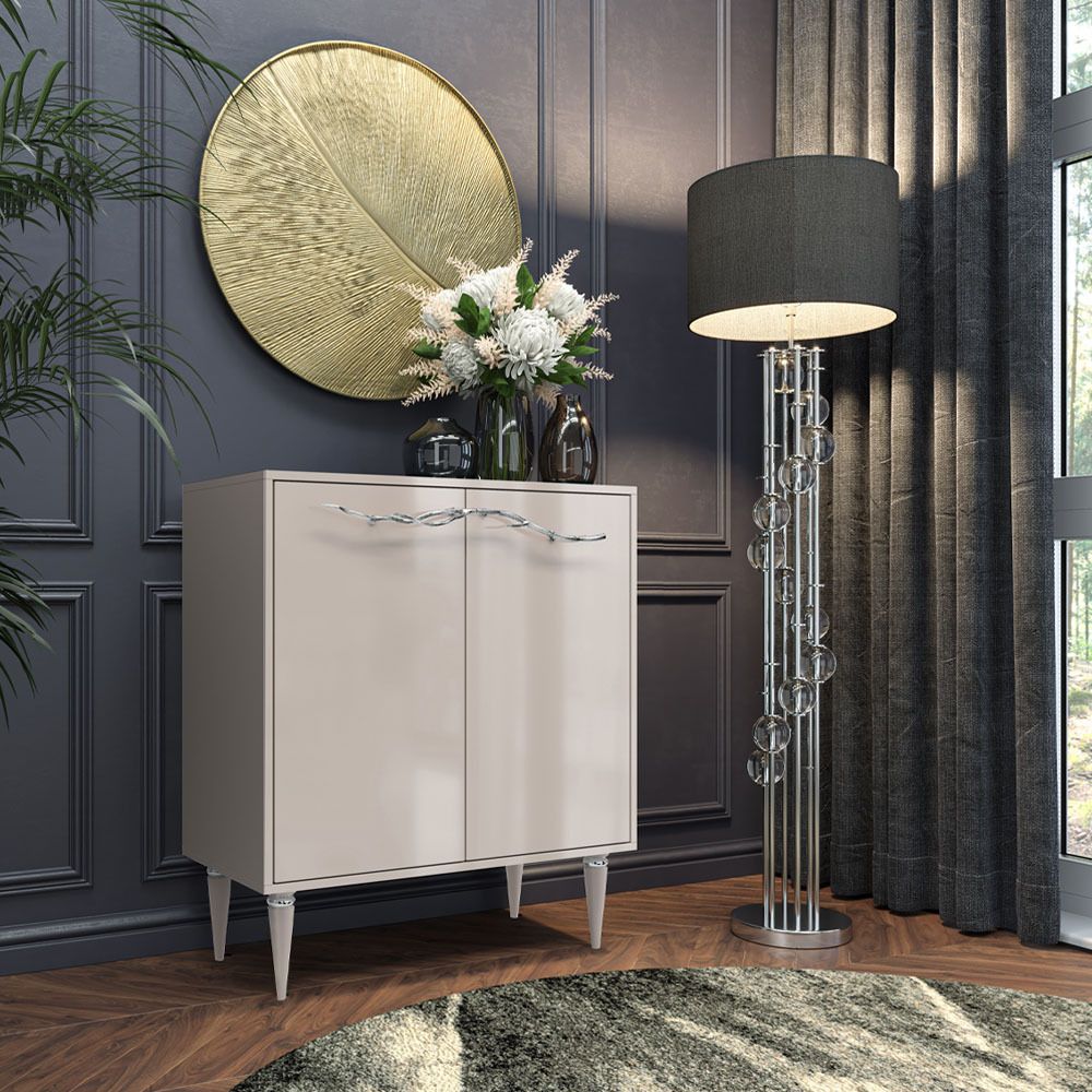 Комод Арт Колор Классик Сильвер с 2 полками Серый агат