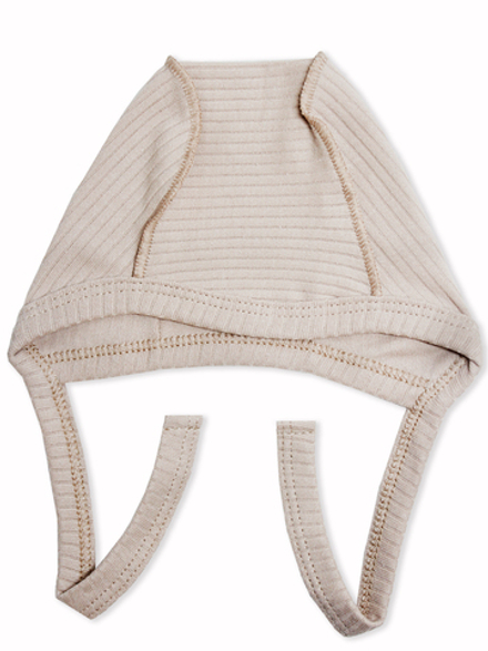 Чепчик Швы наружу Рубчик Светлый кофе RinaAmari