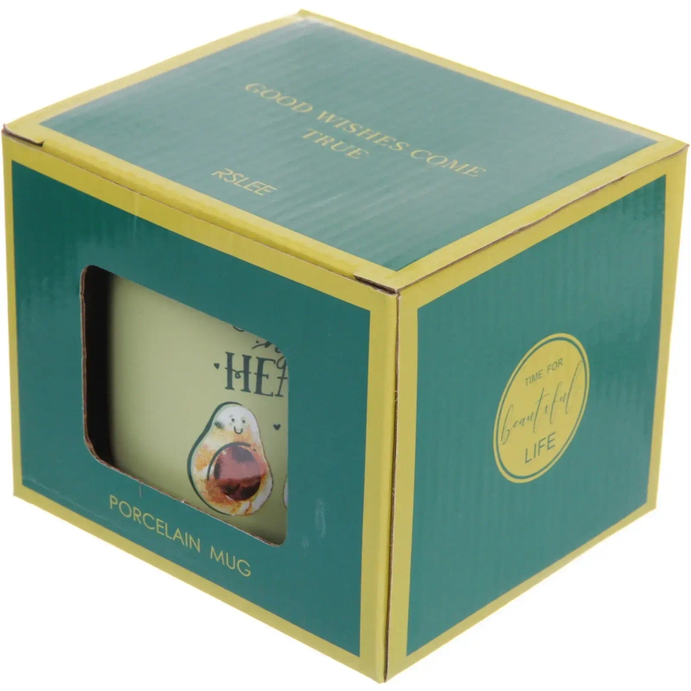 Кружка керамическая 390мл «Авокадо» в подарочной коробке