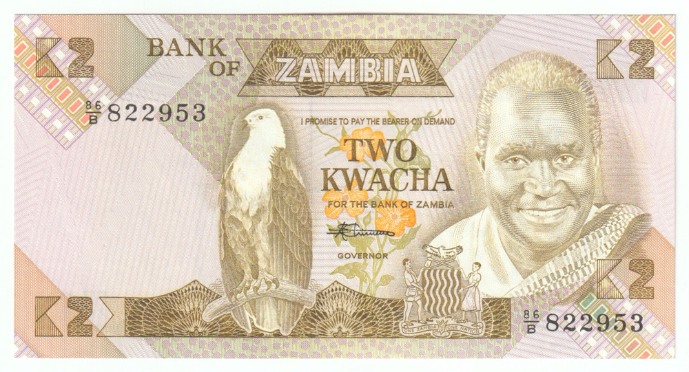 Zambia, 2 Kwacha, 1980 - 1987, UNC